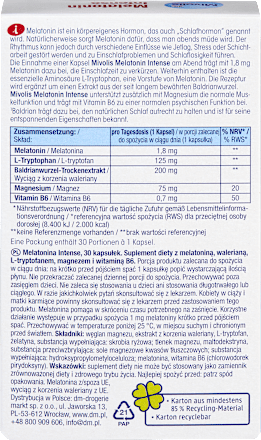 Melatonine Intense Capsules 30 stuks, 23 g