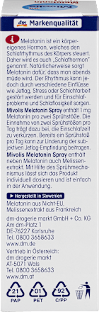 Melatonin Spray, 25 ml Mivolis