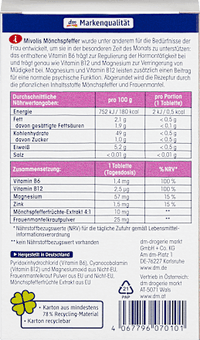 Monnikspeper tabletten 60 stuks, 15 g