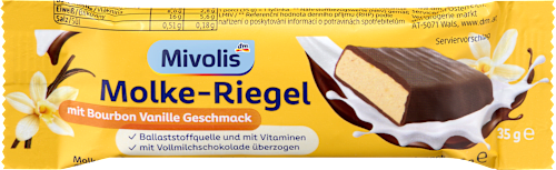 Molke-Riegel mit Bourbon Vanille Geschmack, 35 g