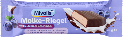 Molke-Riegel mit Heidelbeer Geschmack, 35 g
