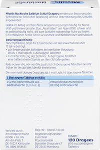Nachtruhe Baldrian Schlaf-Dragees, 120 St