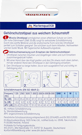 Ohrstöpsel, 16 St Mivolis