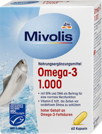 Omega-3 1000, Kapseln 60 St, 85,1 g Mivolis