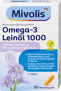 Omega-3 Leinöl 1000 Kapseln 30 St, 46,9 g