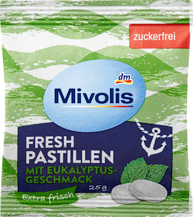 Pastilles, Verse Eucalyptus, suikervrij, 25 g