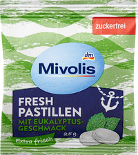 Pastilles, Verse Eucalyptus, suikervrij, 25 g