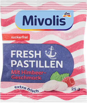 Pastillen, Fresh Himbeere, zuckerfrei, 25 g