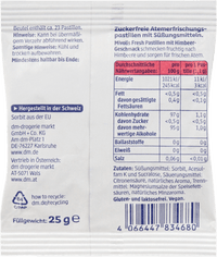 Pastillen, Fresh Himbeere, zuckerfrei, 25 g