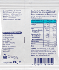 Pastillen, Fresh Minze, zuckerfrei, 25 g