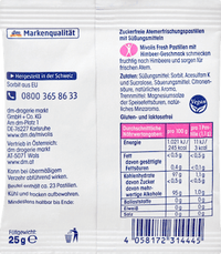 Mivolis Pastilles, framboos, suikervrij, 25 g