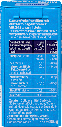 Pastillen, Mints Pfefferminze, 35 g