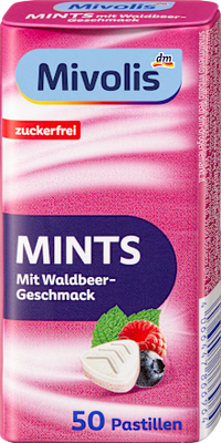 Pastillen, Mints Waldbeere, zuckerfrei, 35 g