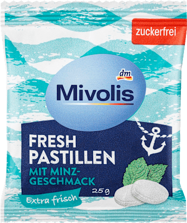 Pastilles, munt, suikervrij, 25 g