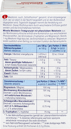 Pflanzliches Melatonin Trinkgranulat 20 St, 44 g