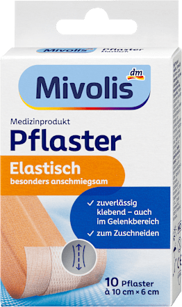Pflaster Elastisch 10 cm x 6 cm, 10 Stück, 1 m