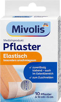 Pflaster Elastisch 10 cm x 6 cm, 10 Stück, 1 m