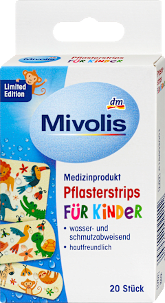 Pflasterstrips für Kinder Tiermotive, 20 St