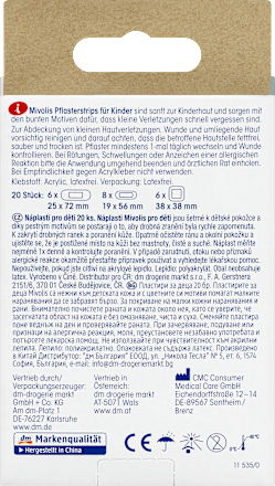 Pflasterstrips für Kinder Tiermotive, 20 St