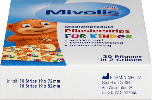 Pflasterstrips für Kinder, 20 St Mivolis