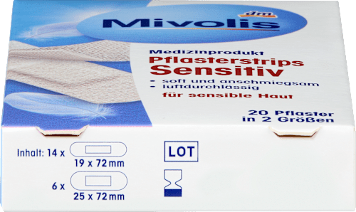 Gipsstrips gevoelig, 20 stuks