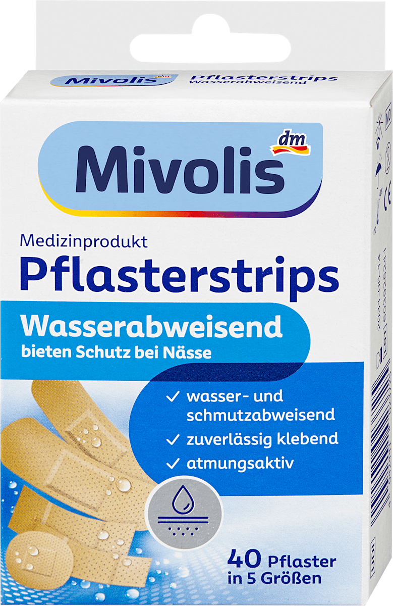 Mivolis Pflasterstrips Wasserabweisend, 40 St