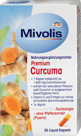 Premium Curcuma Capsules, 30 stuks, 19 g