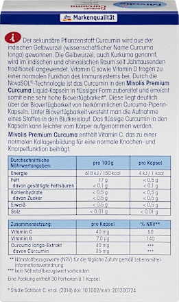 Premium Curcuma Capsules, 30 stuks, 19 g