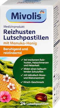 Reizhusten Lutschpastillen mit Manuka-Honig-Füllung, 24 St
