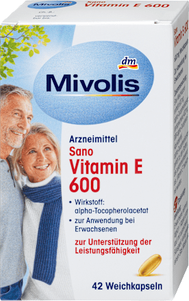 Sano Vitamine E 600, zachte capsules, 42 stuks