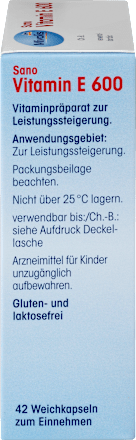 Sano Vitamine E 600, zachte capsules, 42 stuks