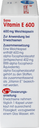 Sano Vitamine E 600, zachte capsules, 42 stuks