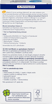 Snelle vitamine D-test, 1 applicatie, 1 stuk