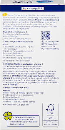 Snelle vitamine D-test, 1 applicatie, 1 stuk