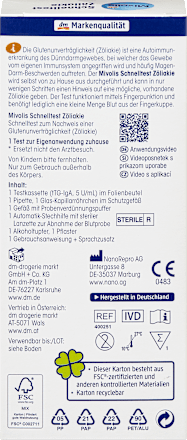 Sneltest voor coeliakie, 1 applicatie, 1 stuk