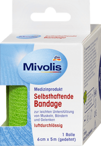 Zelfklevend verband, 6 cm x 5 m (uitgerekt), 1 rol, 1 stuk