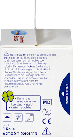 Zelfklevend verband, 6 cm x 5 m (uitgerekt), 1 rol, 1 stuk
