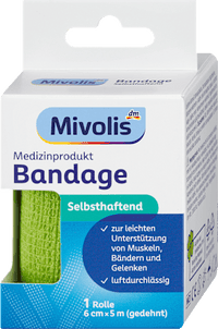 Mivolis Selbsthaftende Bandage, 6 cm x 5 m (gedehnt), 1 Rolle, 5 m