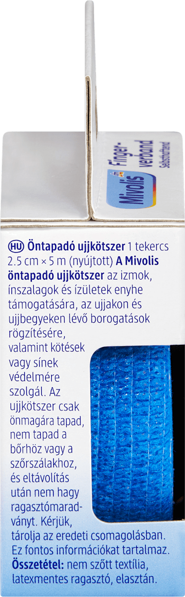 Mivolis Selbsthaftender Fingerverband, 2,5 cm x 5 m (gedehnt), 1 Rolle, 5 m