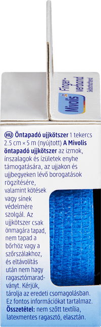 Mivolis Selbsthaftender Fingerverband, 2,5 cm x 5 m (gedehnt), 1 Rolle, 5 m