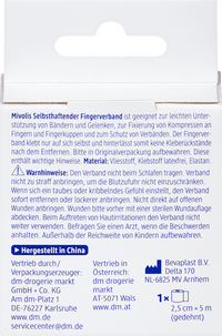 Mivolis Selbsthaftender Fingerverband, 2,5 cm x 5 m (gedehnt), 1 Rolle, 5 m