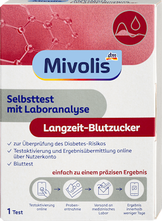 Selbsttest mit Laboranalyse Langzeit-Blutzucker, 1 Anwendung, 1 St