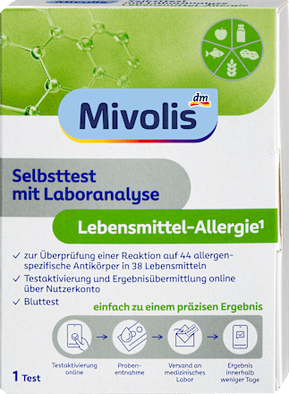 Selbsttest mit Laboranalyse Lebensmittel-Allergie, 1 Anwendung, 1 St