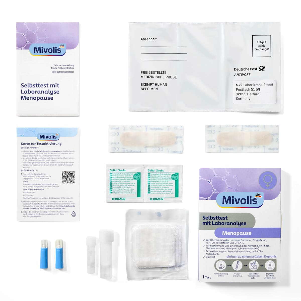 Mivolis Selbsttest mit Laboranalyse Menopause, 1 Set