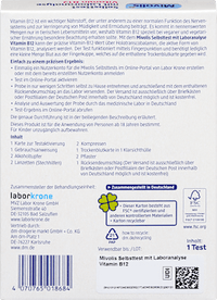 Selbsttest mit Laboranalyse Vitamin B12, 1 Anwendung, 1 St