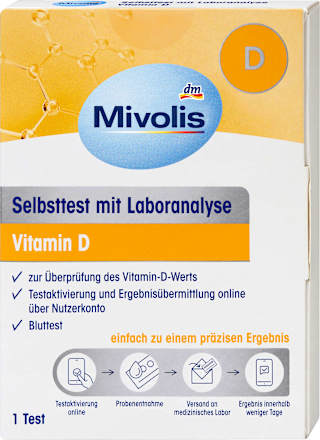 Zelftest met laboratoriumanalyse Vitamine D, 1 applicatie, 1 st.