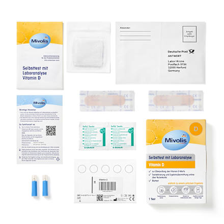 Zelftest met laboratoriumanalyse Vitamine D, 1 applicatie, 1 st.