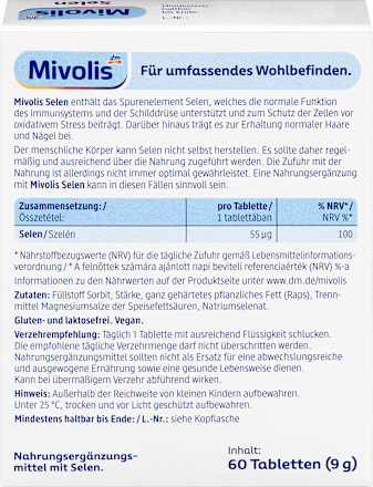 Selen Tabletten 60 St., 9 g