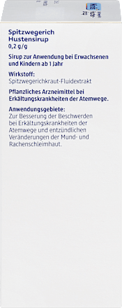 Spitzwegerich Hustensirup, 200 ml