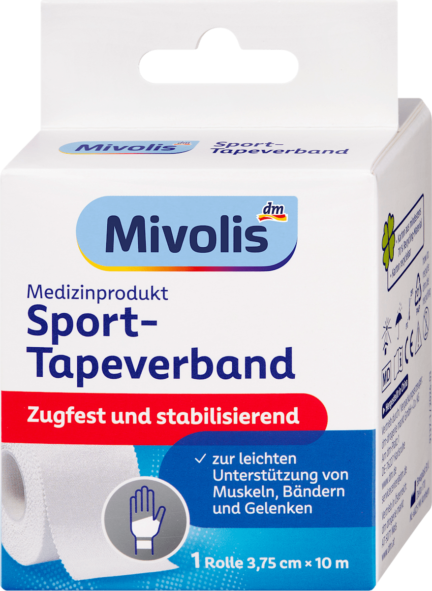 Mivolis Sport-Tapeverband, 3,75 cm x 10 m, 1 Rolle, 10 m